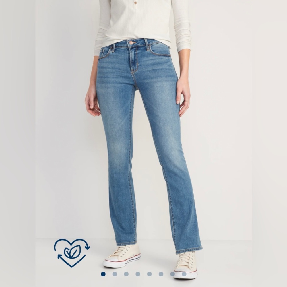 Light Wash Mid Rise Kicker Bootcut Jeans